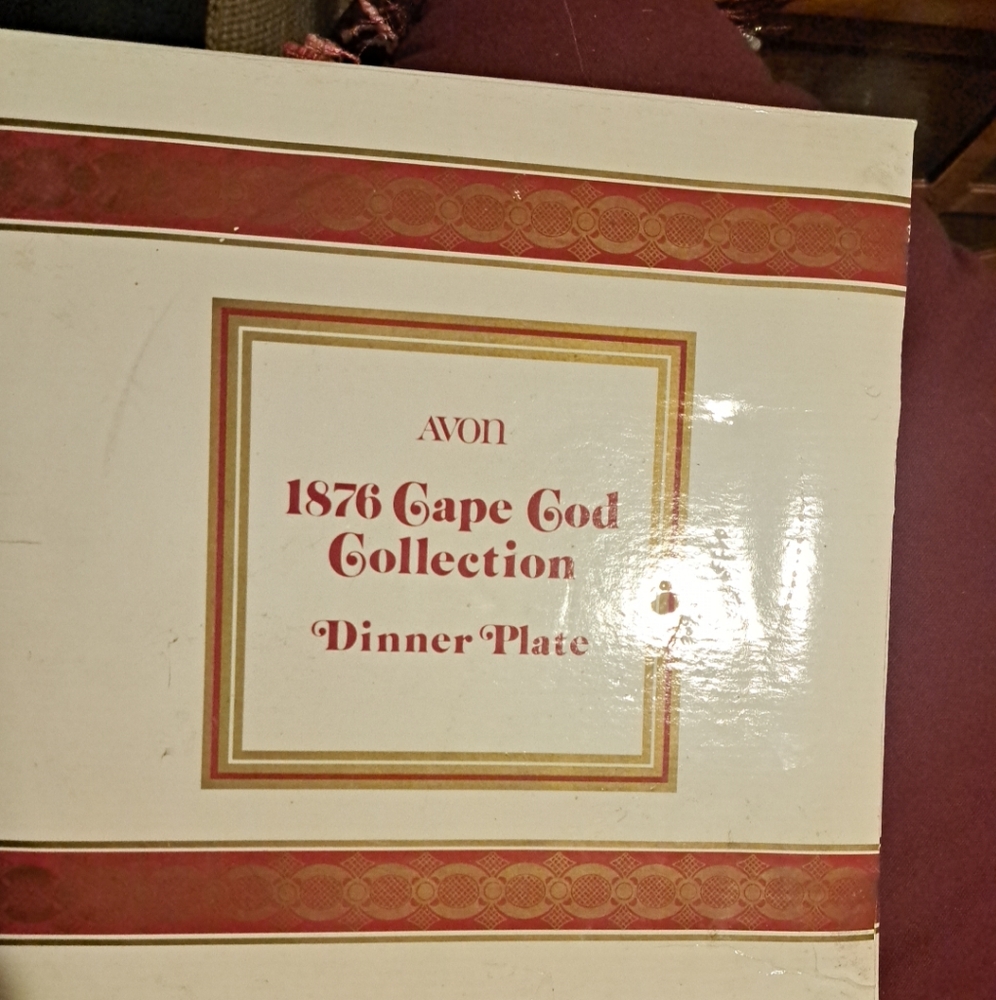 Vintage Avon Cape Cod  Dark Ruby Red Dinner Plate 10 3/4" USA    A36, A37, A38